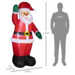 Kerstman, 1,84 M Hoog, Met LED-verlichting, Zelfopblaasbare, Diversen, Kerst, Verzenden, Nieuw