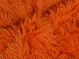 Langharig bont stof – Oranje, Hobby en Vrije tijd, Stoffen en Lappen, 120 cm of meer, 200 cm of meer, Oranje, Nieuw, Polyester