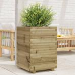 vidaXL Plantenbak 50x50x72 cm geïmpregneerd grenenhout, Tuin en Terras, Bloembakken en Plantenbakken, Verzenden, Nieuw, Hout