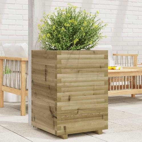 vidaXL Plantenbak 50x50x72 cm geïmpregneerd grenenhout, Tuin en Terras, Bloembakken en Plantenbakken, Nieuw, Hout, Verzenden