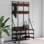 vidaXL Kledingrek met schoenenrek 100x40x184 cm bruin, Kleding | Dames, Kledingrekken, Verzenden, Nieuw
