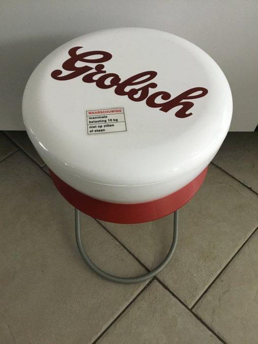 Grolsch beugeltafeltje - Tafel - Metaal en kunststof - In, Antiek en Kunst, Antiek | Wandborden en Tegels