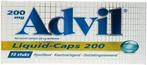 ADVIL LIQUID CAPS 200 CAPSULES DOOSJE 10 STUKS, Diversen, Overige Diversen, Nieuw, Verzenden