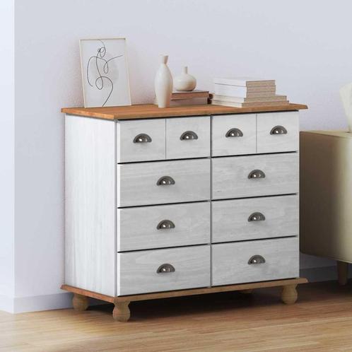 vidaXL Ladekast met lade ASKIM Wit 91 x 40 x 79 cm Massief, Kinderen en Baby's, Kinderkamer | Commodes en Kasten, Nieuw, Verzenden