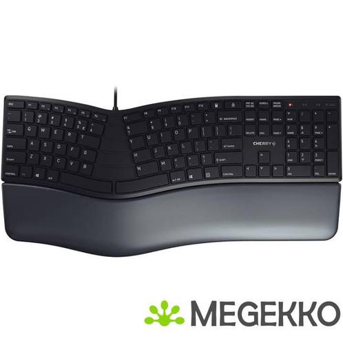 Cherry KC 4500 ERGO Toetsenbord Zwart, Computers en Software, Toetsenborden, Nieuw, Verzenden