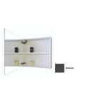 Spiegelkast Sanicare Qlassics 60 cm 1 Deur Antraciet Links, Ophalen of Verzenden, Nieuw, Chroom, Bad