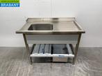 RVS Aanvoertafel tbv doorschuifvaatwasser 120 cm Horeca, Ophalen of Verzenden, Nieuw zonder verpakking