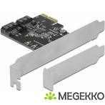 Delock 90431 2-poorts SATA PCI Express x1-kaart - vormfactor, Verzenden, Nieuw, DeLock