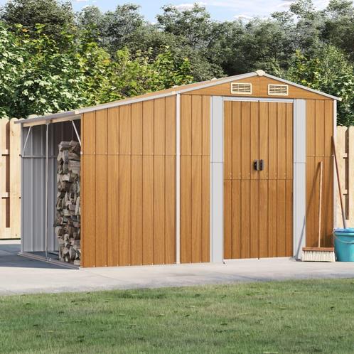 vidaXL Tuinschuur 277x192,5x179 cm gegalvaniseerd staal, Tuin en Terras, Tuinhuizen, Nieuw, Verzenden