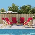 vidaXL Strandhanddoeken 6 st 400 g/m² 60x135 cm stof, Verzenden, Nieuw, Rood