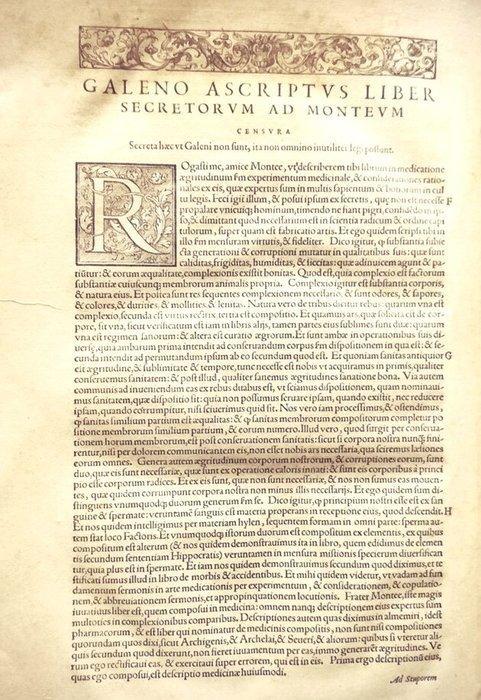 Galeno Claudio. - Galeni ascripti Libri qui variam Artis, Antiek en Kunst, Antiek | Boeken en Bijbels