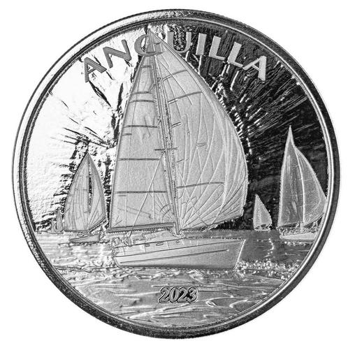 EC8 - Anguilla Regatta 1 oz 2023 (25.000 oplage), Postzegels en Munten, Munten | Amerika, Midden-Amerika, Losse munt, Zilver, Verzenden