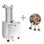 GGM Gastro | Hydraulische worstvuller - 25 liter - 1,5 kW -, Verzenden, Nieuw in verpakking, RVS Meubilair