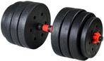 Verstelbare dumbbells - 40 kg - 2x20 kg - zwart rood, Ophalen of Verzenden, Nieuw