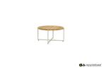 Apple Bee Condor loungetafel oyster met rond teak blad Ø 74, Ophalen of Verzenden, Nieuw