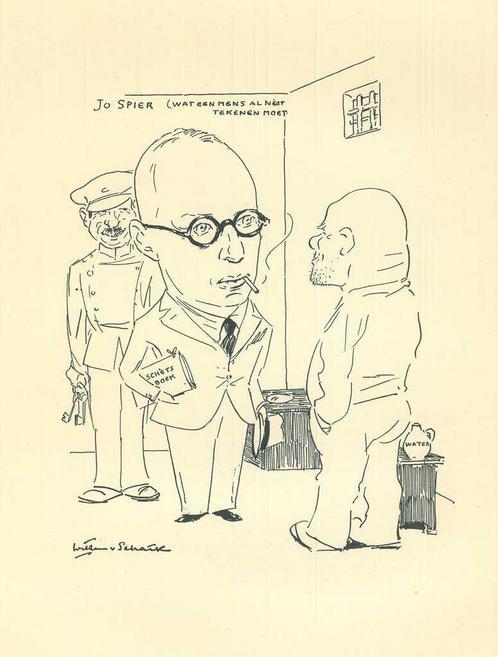 Portrait of Joseph Eduard Adolf Jo Spier, Antiek en Kunst, Kunst | Etsen en Gravures