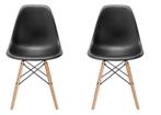 Milano design stoel - zwart - 2 delige set - keuken - huiska