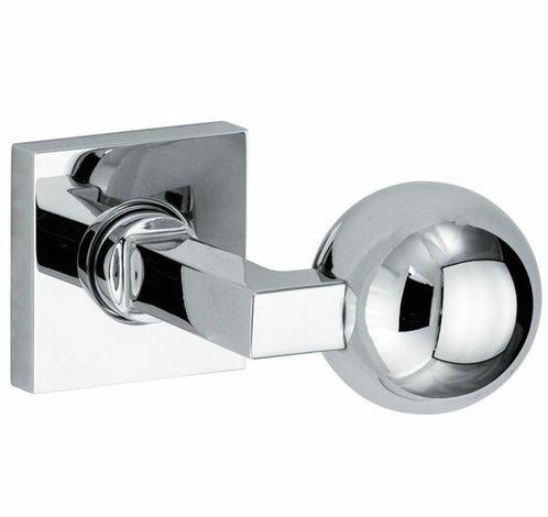 Knopkruk op geveerd rozet verdekt Bauhaus glans chroom, Doe-het-zelf en Verbouw, Hang- en Sluitwerk, Nieuw, Ophalen of Verzenden