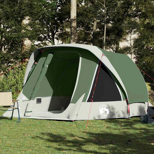 vidaXL Gezinstent 6-persoons waterdicht groen, Caravans en Kamperen, Tenten, Nieuw, tot en met 2, Verzenden