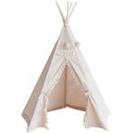 Boho tipi tent met kwastjes in ecru – gezellige speeltent., Kinderen en Baby's, Speelgoed | Speeltenten, Ophalen of Verzenden