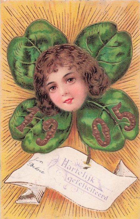 Klavertje vier geluksbrengers - fraaie serie en bijna, Verzamelen, Ansichtkaarten | Buitenland