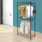 Dubbel Kledingrek op Wielen – 2-Laags Garderoberek, Kleding | Dames, Kledingrekken, Verzenden, Nieuw
