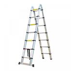 Herzberg HG-5440 aluminium telescopische ladder 4.40M, Doe-het-zelf en Verbouw, Ladders en Trappen, Nieuw, Ladder, Opvouwbaar of Inschuifbaar