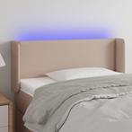 vidaXL Hoofdbord LED 93x16x78/88 cm kunstleer, Verzenden, Nieuw, Bruin, Overige materialen