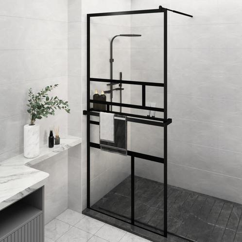 vidaXL Inloopdouchewand met schap 90x195 cm ESG-glas, Doe-het-zelf en Verbouw, Sanitair, Nieuw, Verzenden