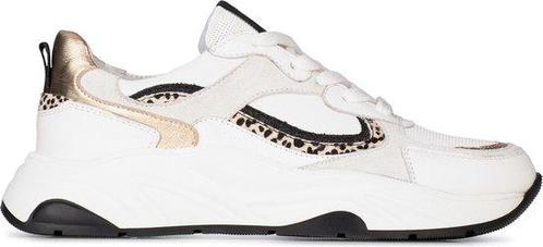 PS Poelman IVA - maat 37 - Dames Sneakers - Wit met goud, Kleding | Dames, Schoenen, Verzenden