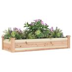 Plantenbak verhoogd met voering 120x45x25 cm massief vure..., Huis en Inrichting, Verzenden, Nieuw