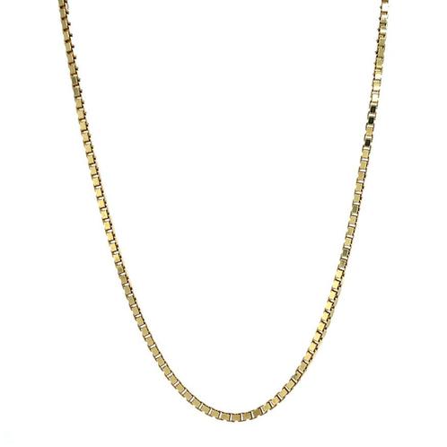 Gouden lengtecollier venetiaan 49.5 cm 14 karaat, Sieraden, Tassen en Uiterlijk, Kettingen, Goud, Zo goed als nieuw, Goud, Verzenden