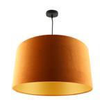Hanglamp Urvin, oranje met goud velours, 50 cm, Nieuw, Modern, Stof, Ophalen of Verzenden