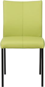 Felgroene leren moderne eetkamerstoel - poot vierkant zwart, Huis en Inrichting, Stoelen, Overige kleuren, Nieuw, Leer, Ophalen of Verzenden