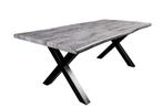 Eettafel WILD 180cm tafelblad 50mm witwashed wild eiken-look, Ophalen of Verzenden, Nieuw