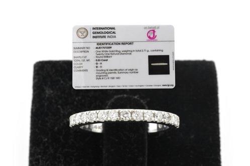 Eeuwigheidsring - 14 karaat Witgoud - 0.53ct. tw. Diamant, Sieraden, Tassen en Uiterlijk, Antieke sieraden