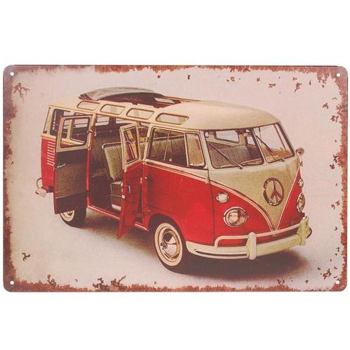 Metalen plaatje - Volkswagen busje NIEUW, Huis en Inrichting, Woonaccessoires | Tekstborden en Spreuken, Nieuw, Ophalen of Verzenden