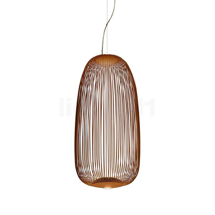 Foscarini Spokes 1 Hanglamp LED, koper - schakelbaar, Huis en Inrichting, Lampen | Hanglampen, Nieuw, Verzenden