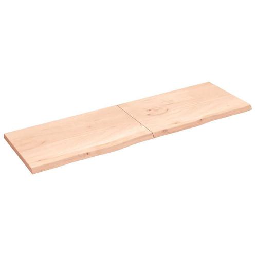 vidaXL Wandschap 200x60x(2-4) cm onbehandeld massief, Huis en Inrichting, Woonaccessoires | Wandplanken en Boekenplanken, Nieuw