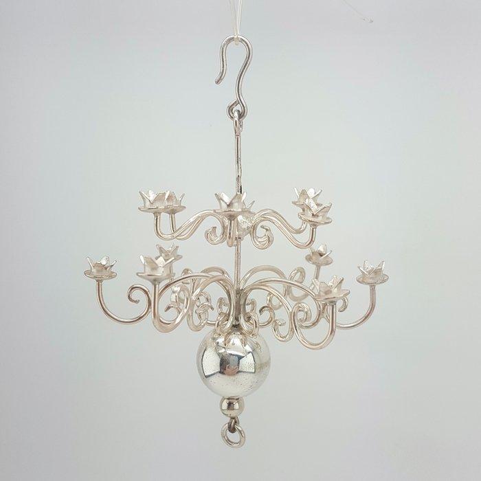 Miniatuur figuur - Miniatuur kroonluchter voor poppenhuis -, Antiek en Kunst, Antiek | Goud en Zilver