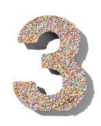 HEMA Chocolade feestcijfer 3 met discodip, Verzenden, Nieuw