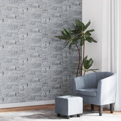 vidaXL Vliesbehang 3D steen-look 10x0,53 m lichtgrijs, Huis en Inrichting, Stoffering | Behang, Grijs, Verzenden