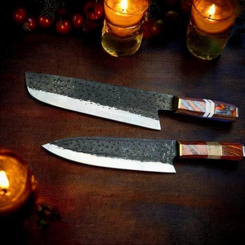 Hand Forged in Fire with Old Tool Steel , Unique & Old Look, Antiek en Kunst, Antiek | Keukenbenodigdheden
