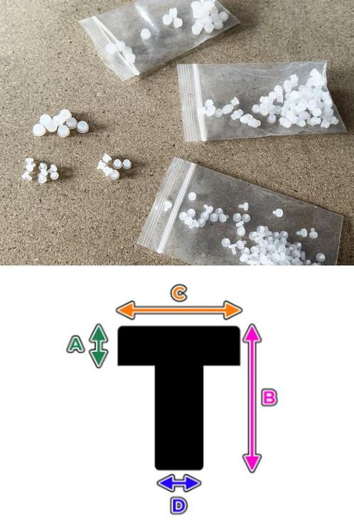 Set van 100 flexibele pluggen (6,45 mm, binnen, rond, trans, Doe-het-zelf en Verbouw, Gereedschap | Handgereedschap, Nieuw, Ophalen of Verzenden