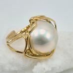 Verguld, Zilver - Ring - PERLA MABE, Antiek en Kunst, Curiosa en Brocante