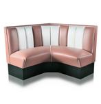 Kwart cirkel Diner Bank 120 cm Dusty Rose, Huis en Inrichting, Banken | Bankstellen, Ophalen, Gebruikt