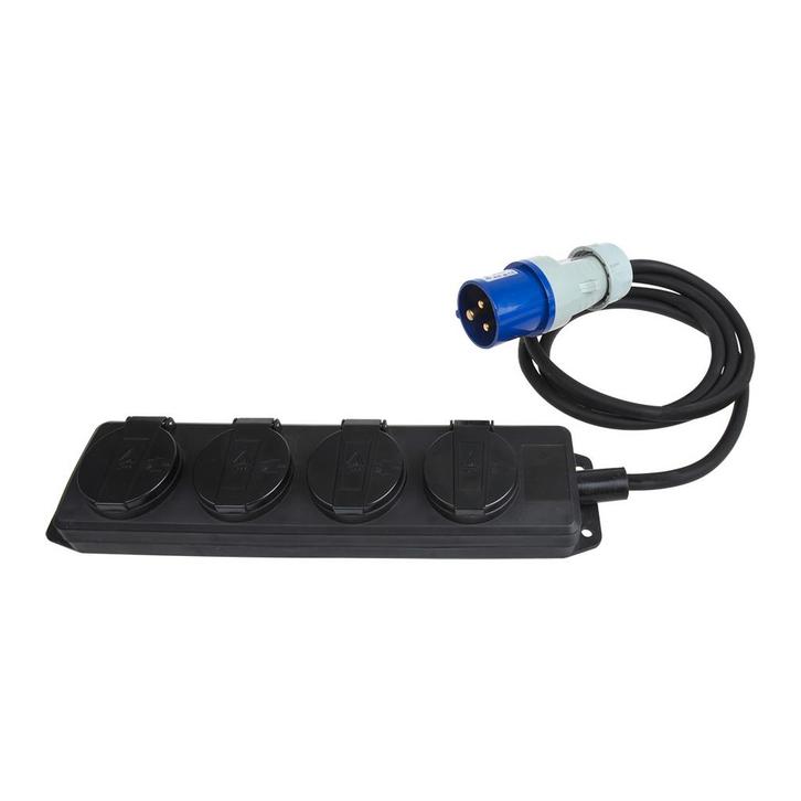 CEE 4-weg Schuko stekkerdoos 1,5M, Caravans en Kamperen, Camper-accessoires, Verzenden