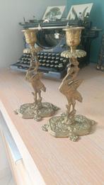 Kaarsenhouder (2) - Zinklegering, Antiek en Kunst