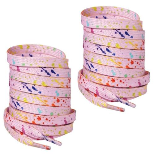 Fako Fashion® - Schoenveters - Plat - Spetters - 8mm - 120cm, Kleding | Heren, Schoenen, Verzenden