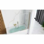 REA Elegant badscherm - 80x140 cm - glans goud - veilighe..., Ophalen of Verzenden, Nieuw